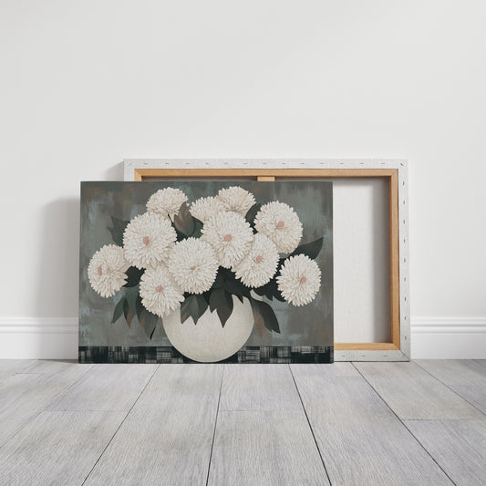 White Chrysanthemums Find Quiet Grace