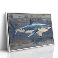 Shark Glides Through Weathered Seas