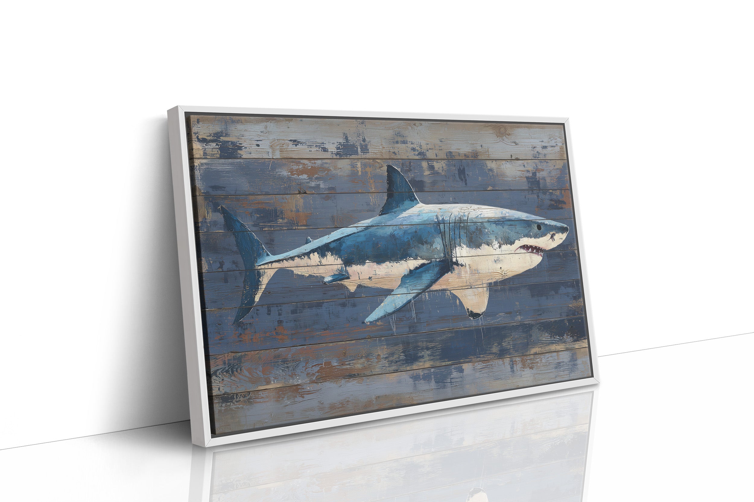 Shark Glides Through Weathered Seas