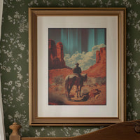 Desert Wanderer's Journey - Lone Cowboy Monument