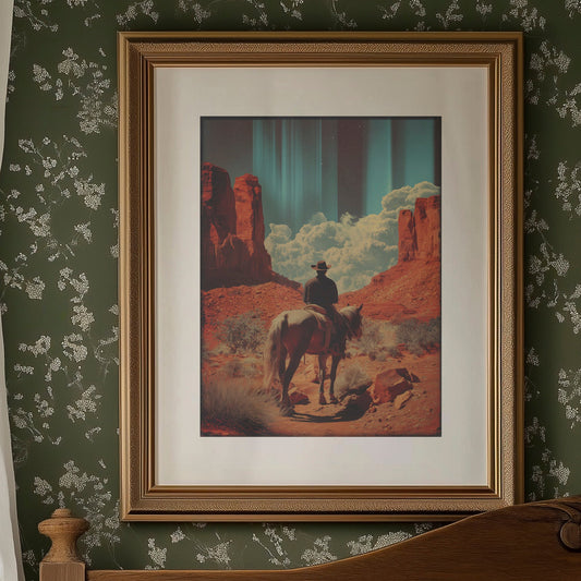 Desert Wanderer's Journey - Lone Cowboy Monument