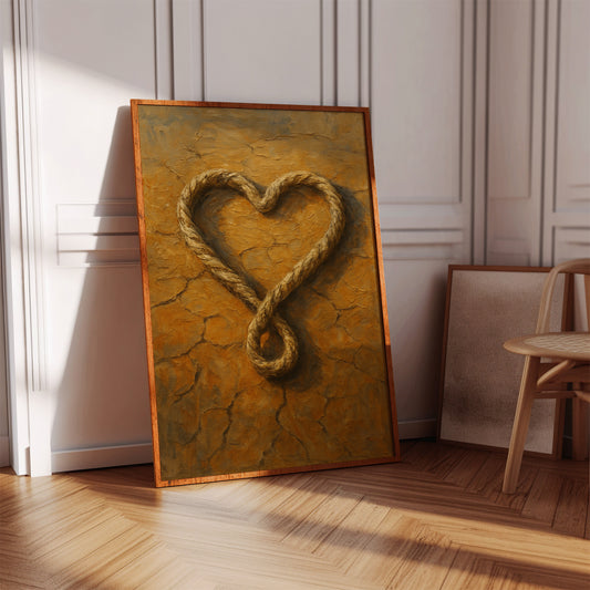 Lassoed Heart Western Rope Art