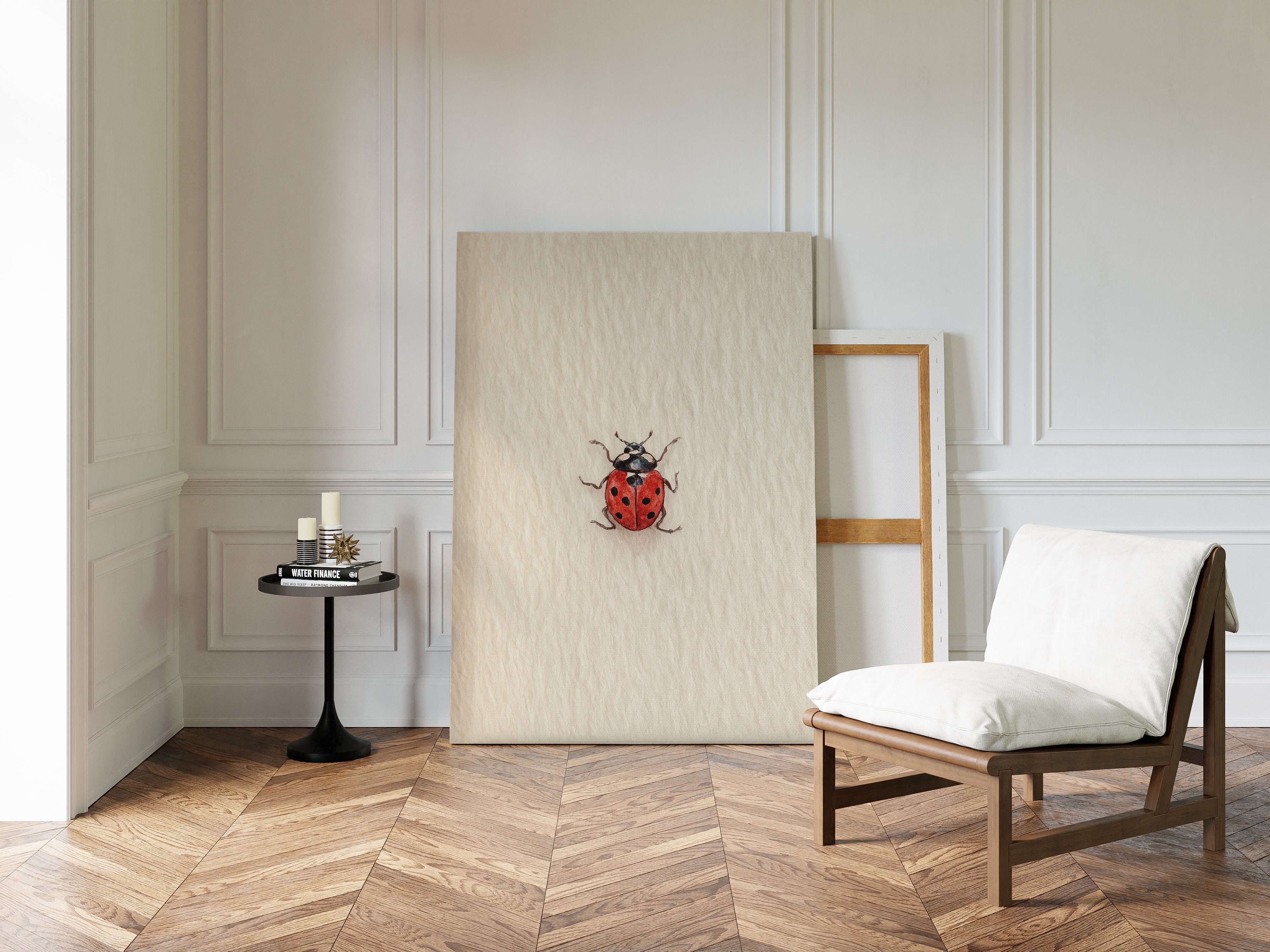 Tiny Ladybug on Paper