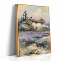 Lavender Fields and the Farmhouse Beyond