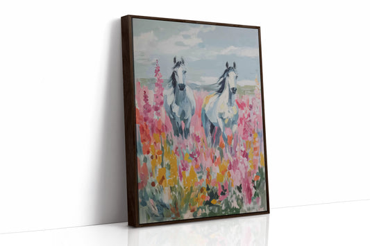 Wild Horses Dance Through Wildflowers