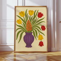Tulips in a Plum Vase