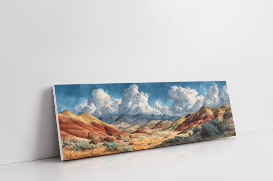 Painted Desert Beneath Towering Clouds