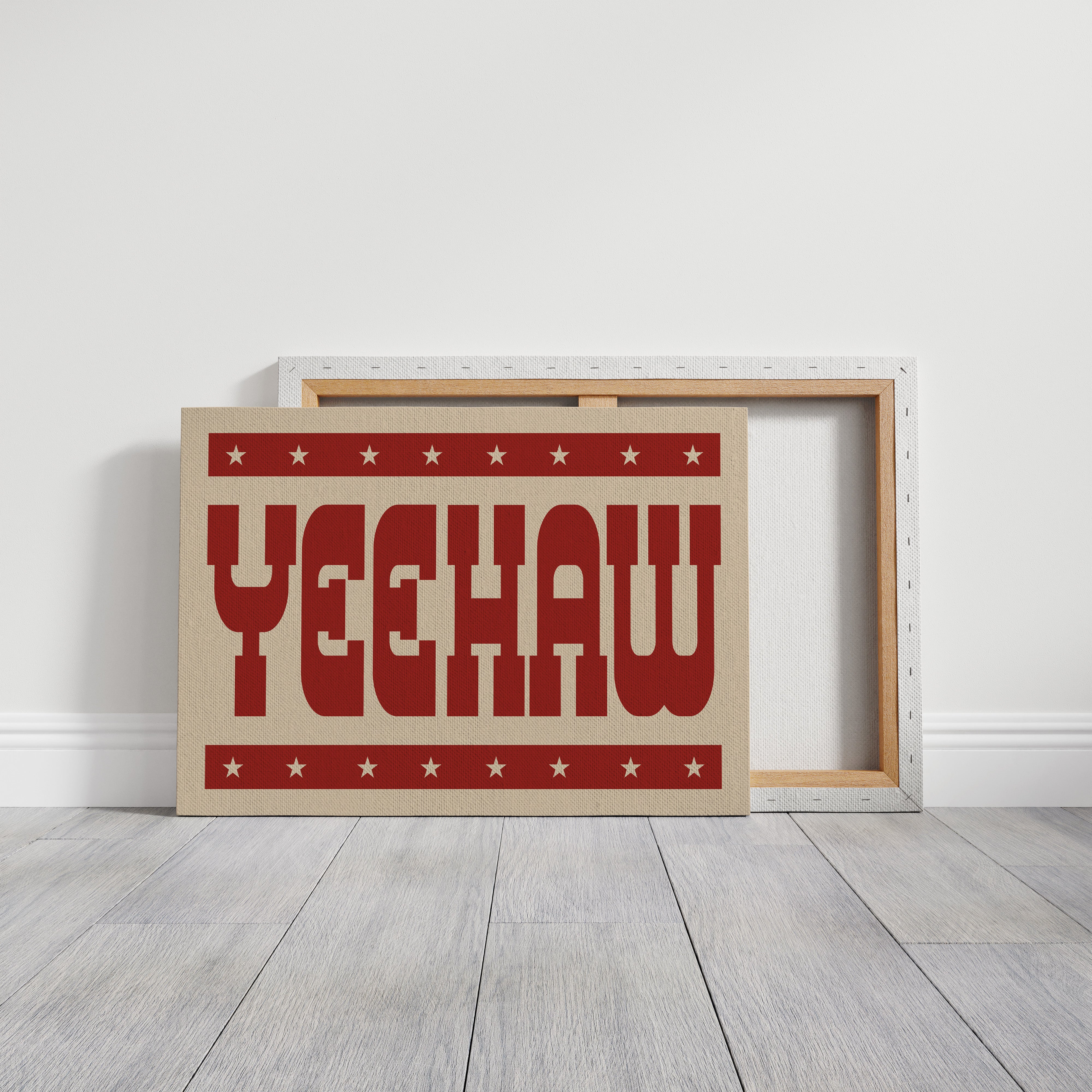 Yeehaw Western Print in Bold Red