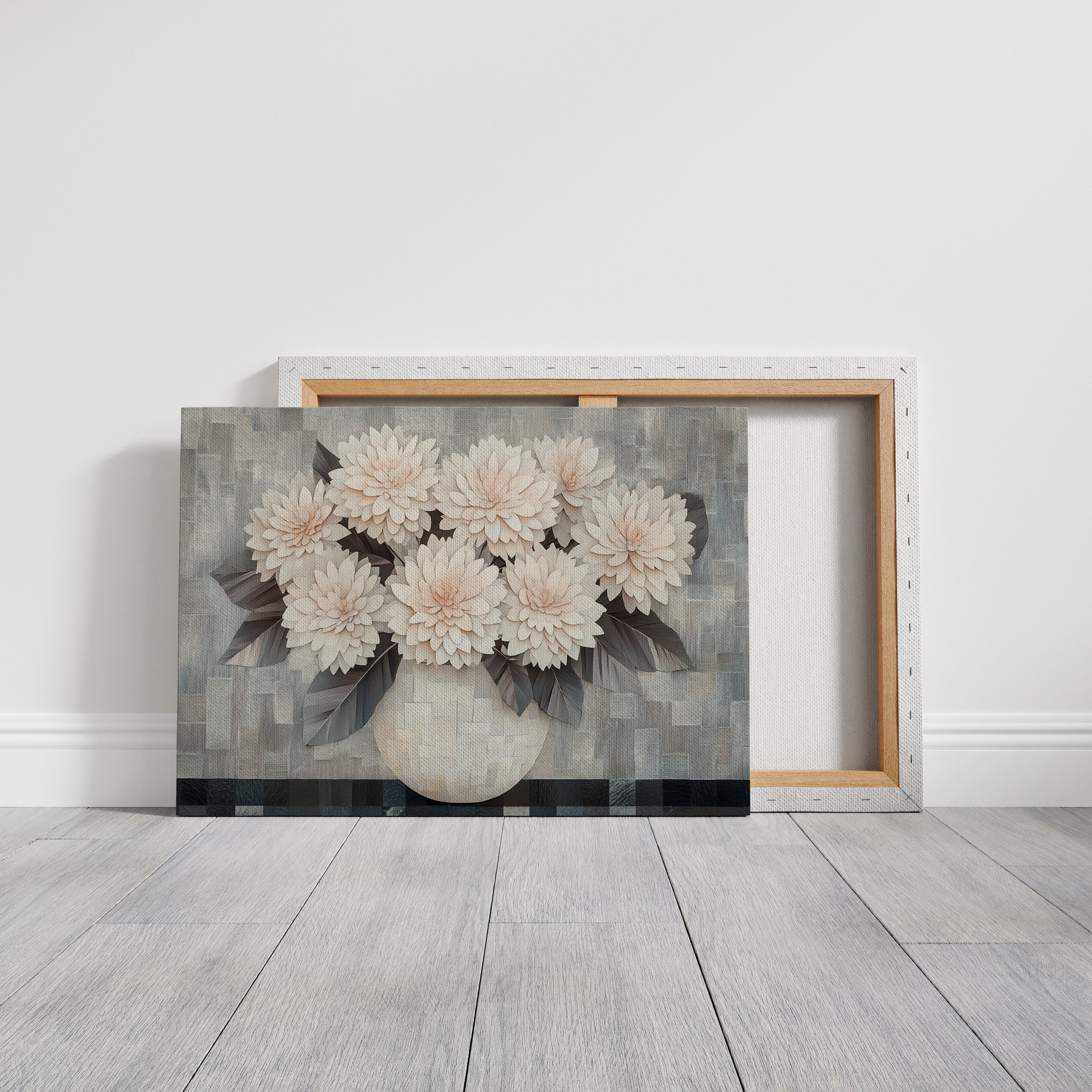 Blush Dahlias In Woven Light