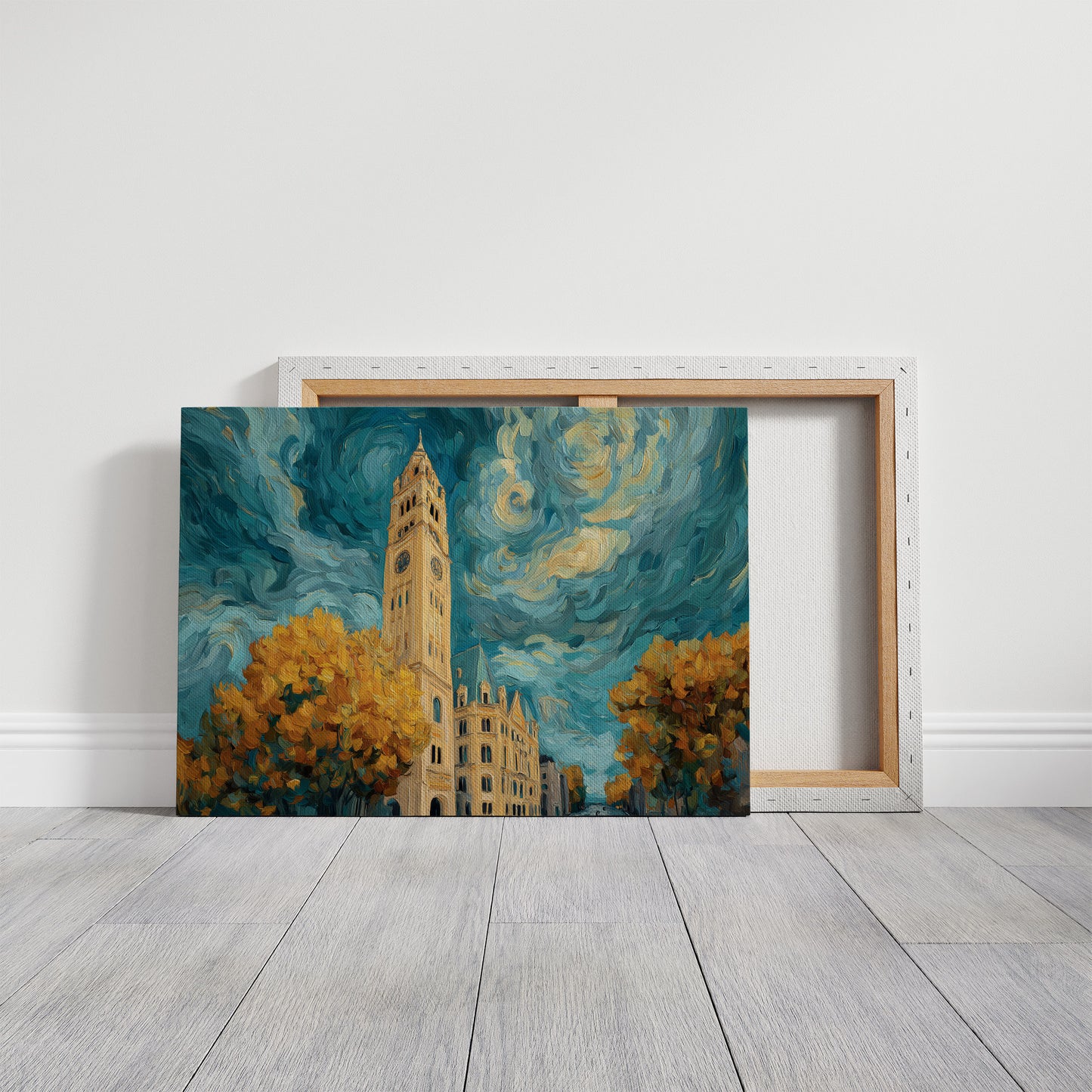 Clocktower Beneath a Turning Sky