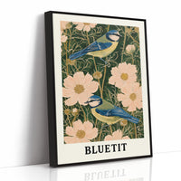 Blue Tits Among Cosmos Blooms
