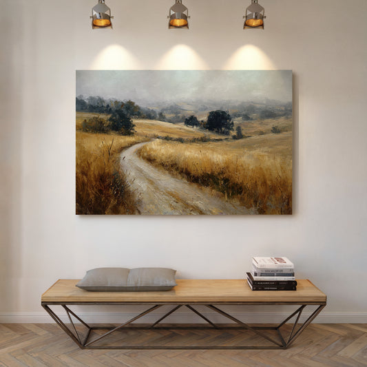 Winding Path Through Golden Fields
