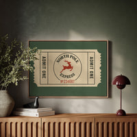 North Pole Express Ticket Print