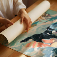 Surfboard Symphony: Canine Wave Riders