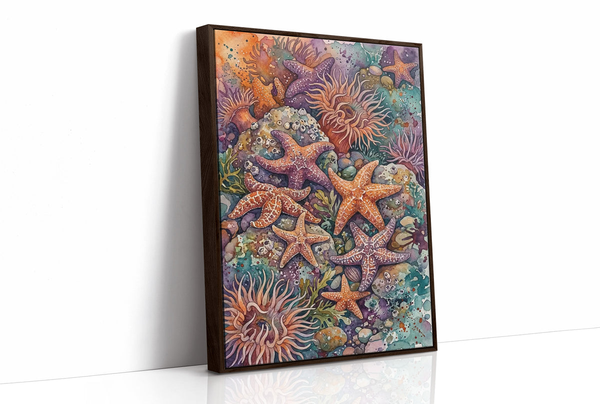 Starfish Cluster: Watercolor Tide Pool Study