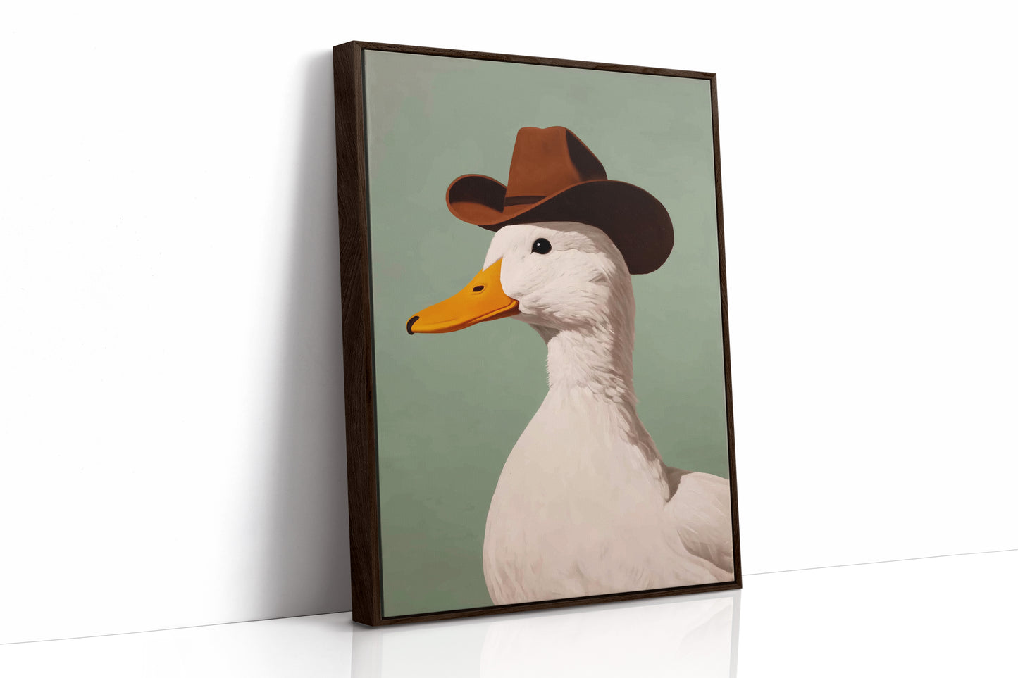 Ranch Duck Tips His Western Hat