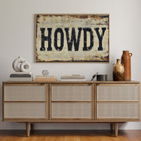 Rustic “Howdy” Western Wall Art