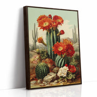 Desert Blooms Dance Against Mountains