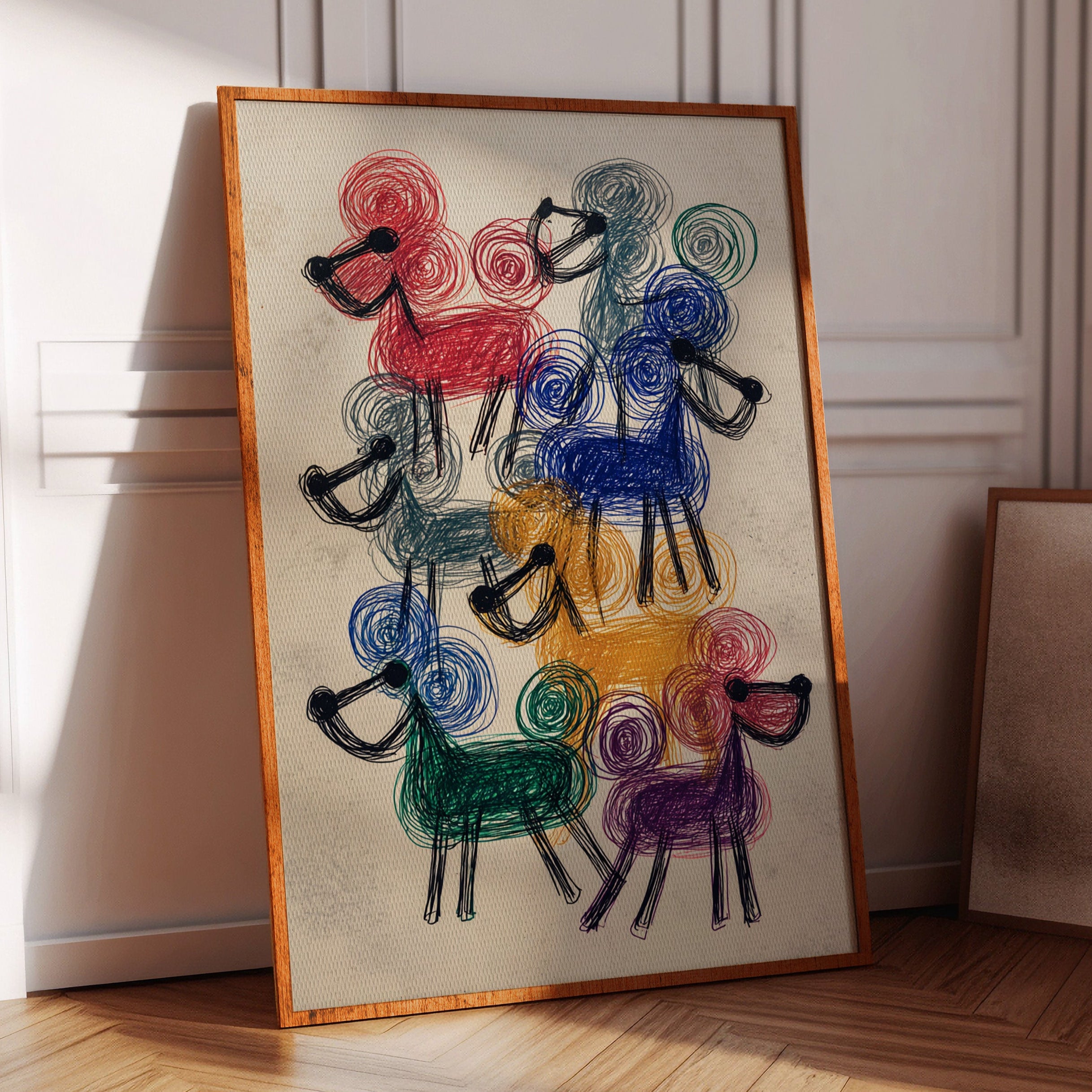 A Parade of Playful Poodles