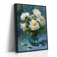 White Peonies on a Blue Afternoon