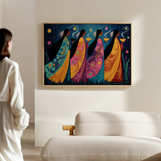 Sacred Stars Dance Through Night