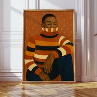 Quiet Thoughts in a Striped Sweater