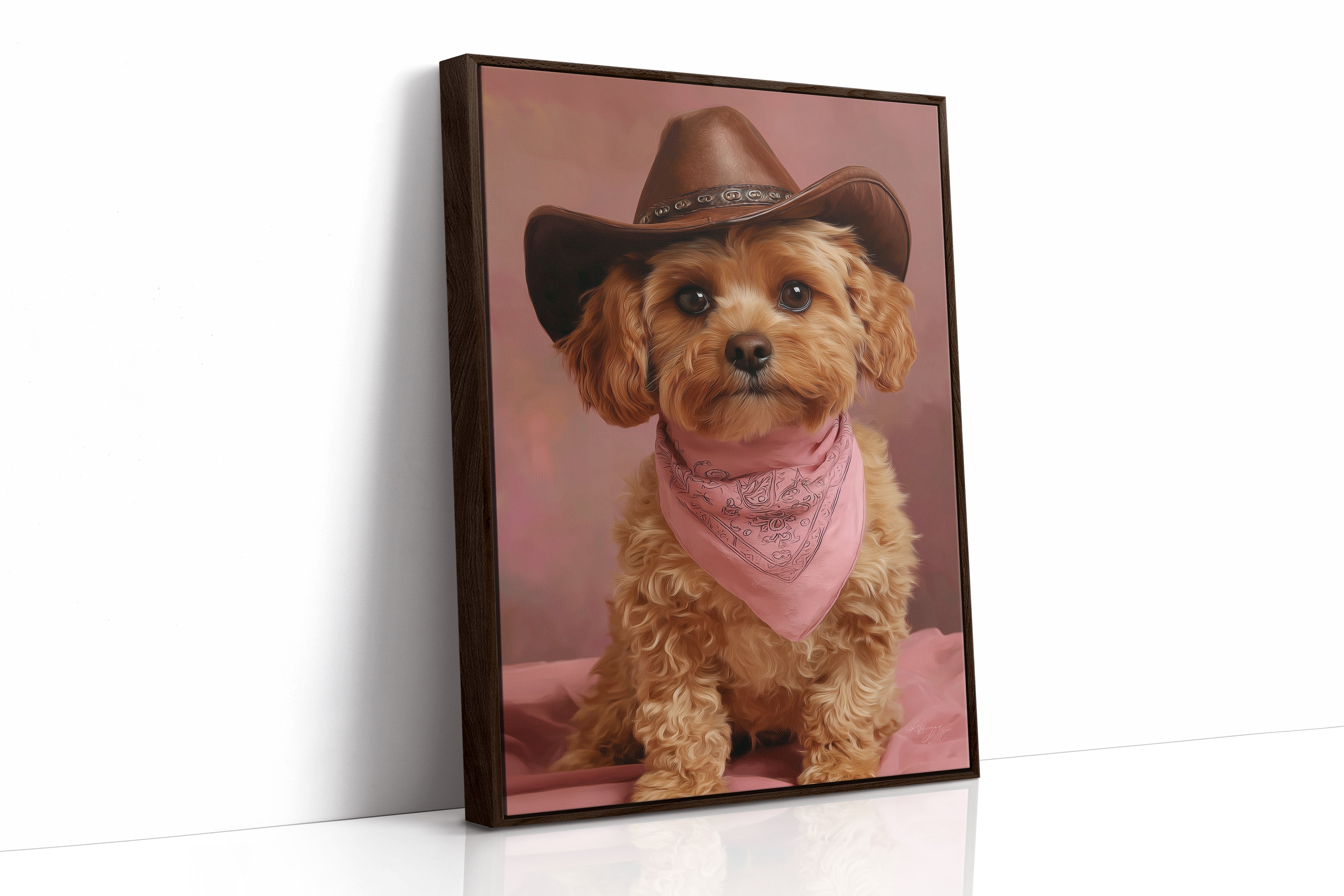 Cowgirl Pup Wears Rose Bandana Tales