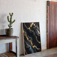 Black Marble Blaze with Liquid Gold