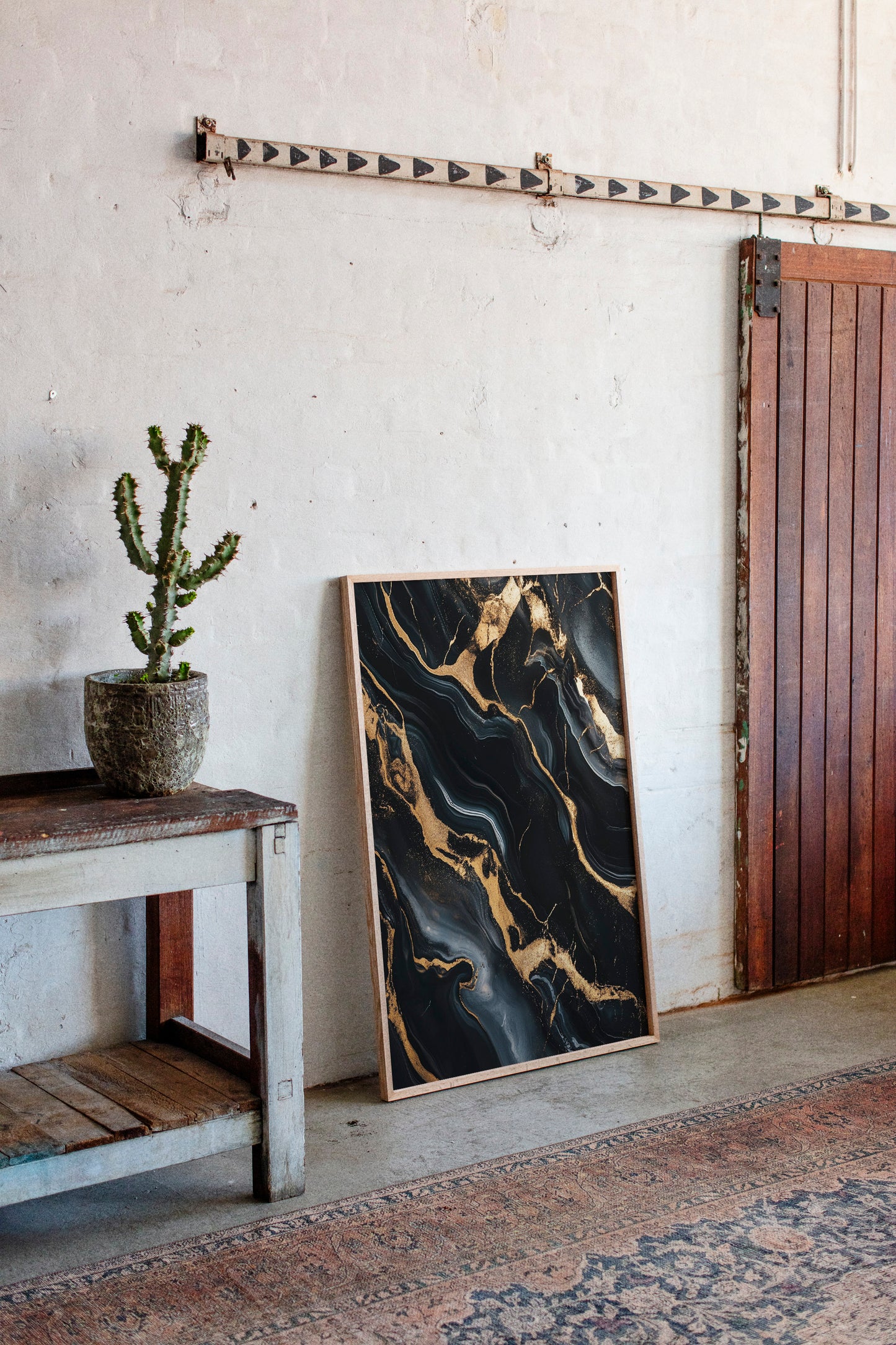 Black Marble Blaze with Liquid Gold