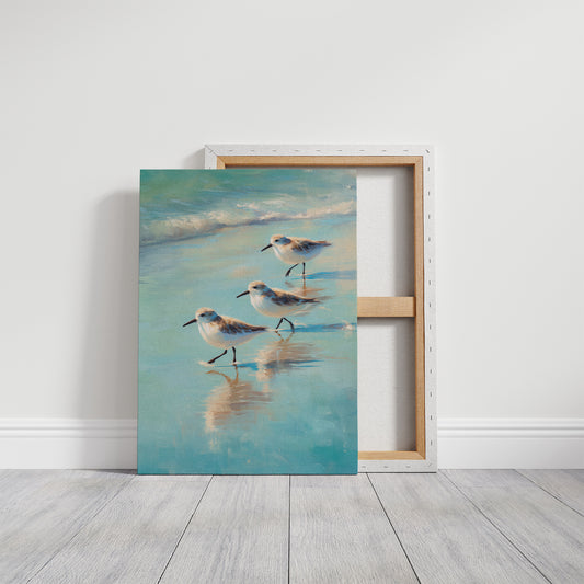 Shoreline Trio At Morning Tide