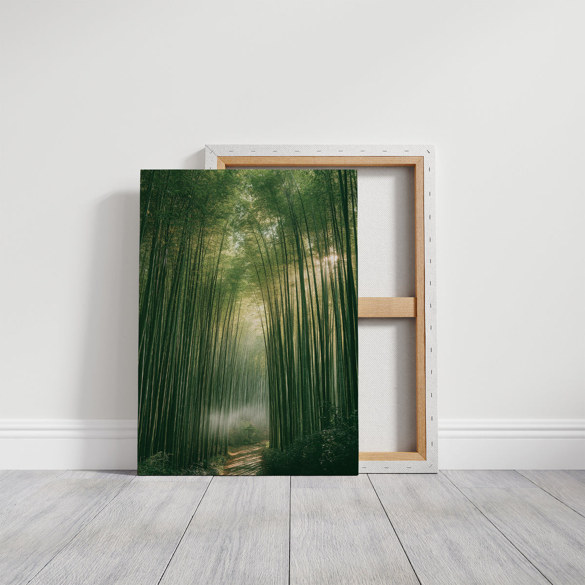 Misty Bamboo Forest Pathway