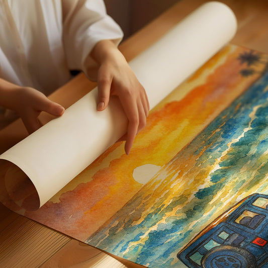 Beachside Memories Under Fire Sky