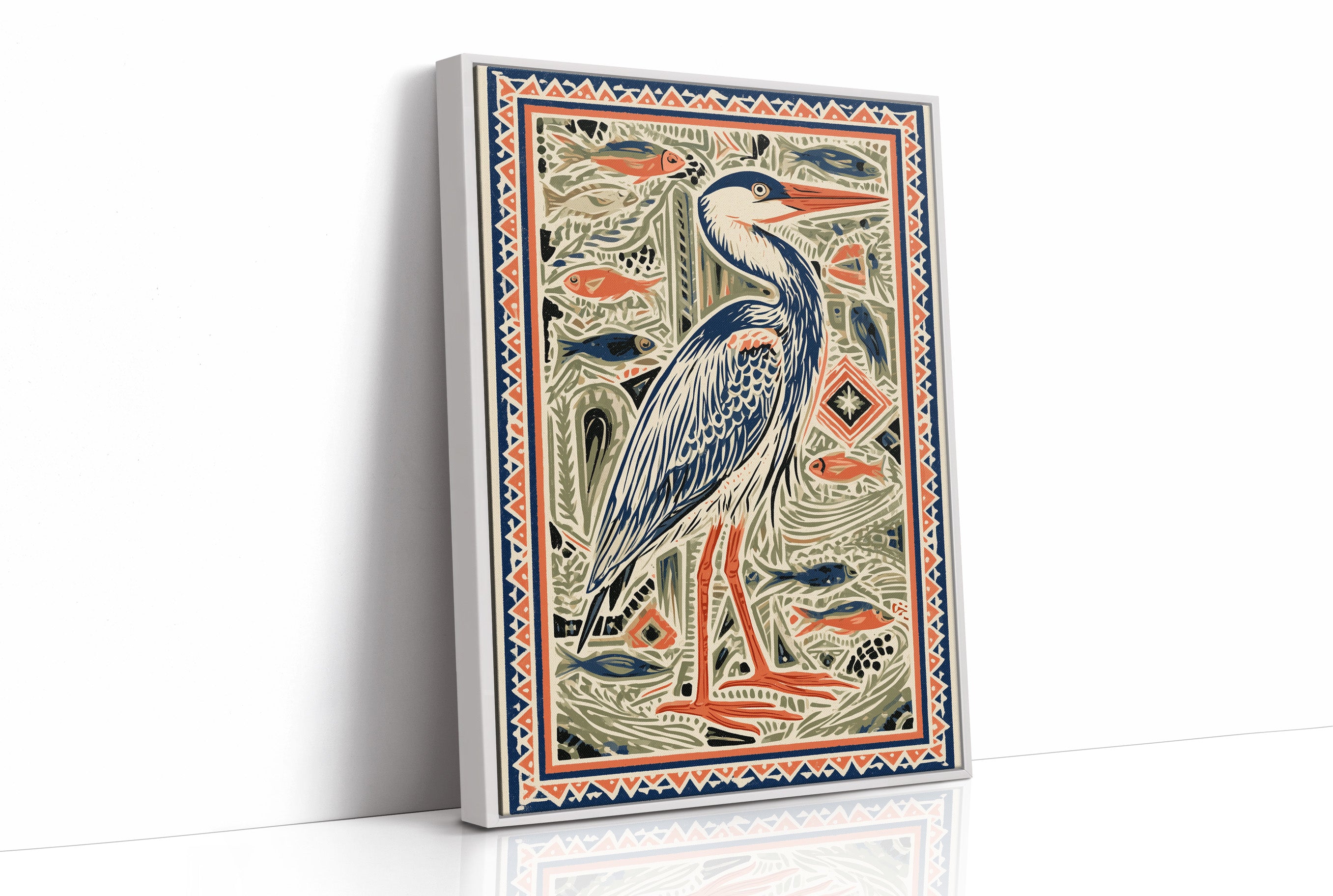 Heron Among The Reeds