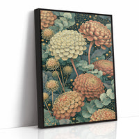 Coral Chrysanthemums Beneath the Constellations