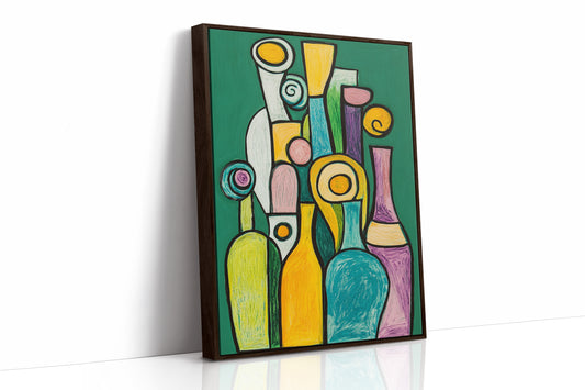 Bottles Dance In Emerald Light