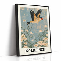 Goldfinch Over Daisy Fields