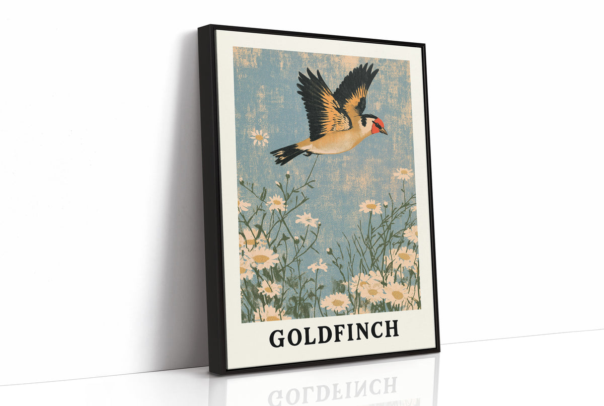 Goldfinch Over Daisy Fields