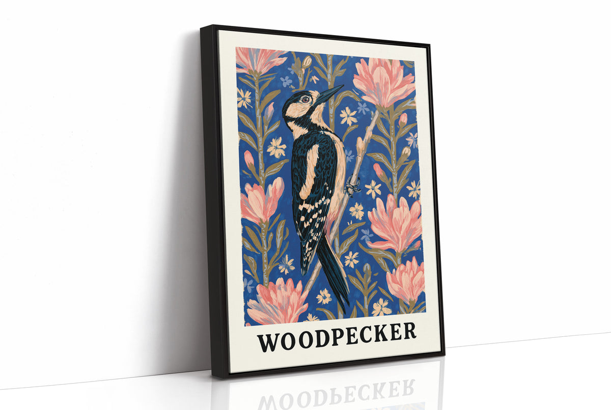 Woodpecker in Coral Blossom