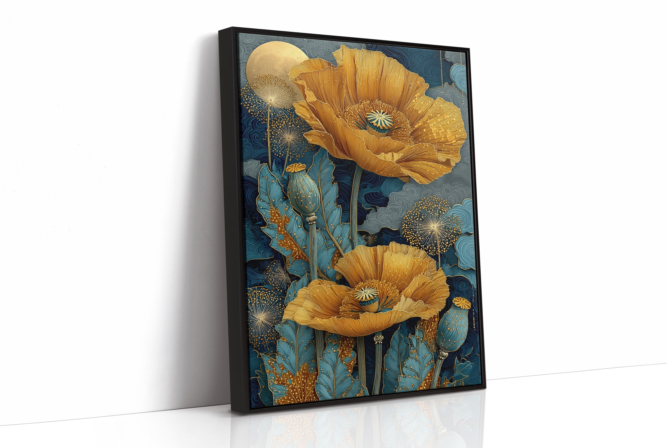 Gold Blooms Under a Quiet Moon