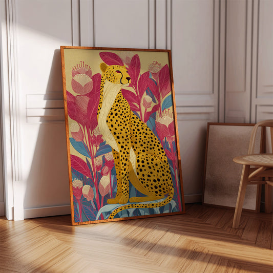 Elegance Among Vibrant Blooms