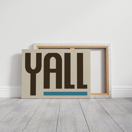 Y’all Typography Print with Teal Underline
