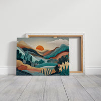 Sunset Over Layered Valleys