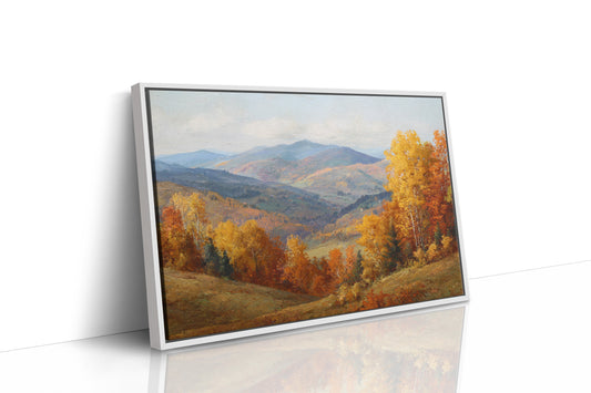 Autumn's Embrace on Distant Hills