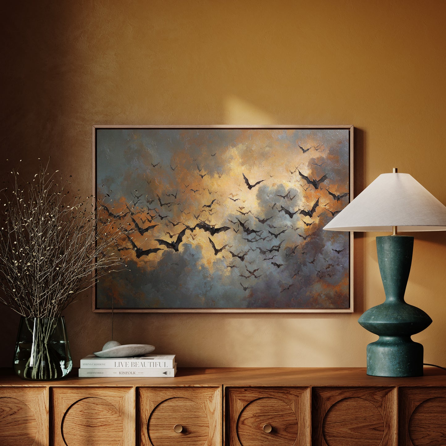 Flight Beneath Fiery Skies