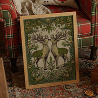 Winter Stags Dance Among Vines