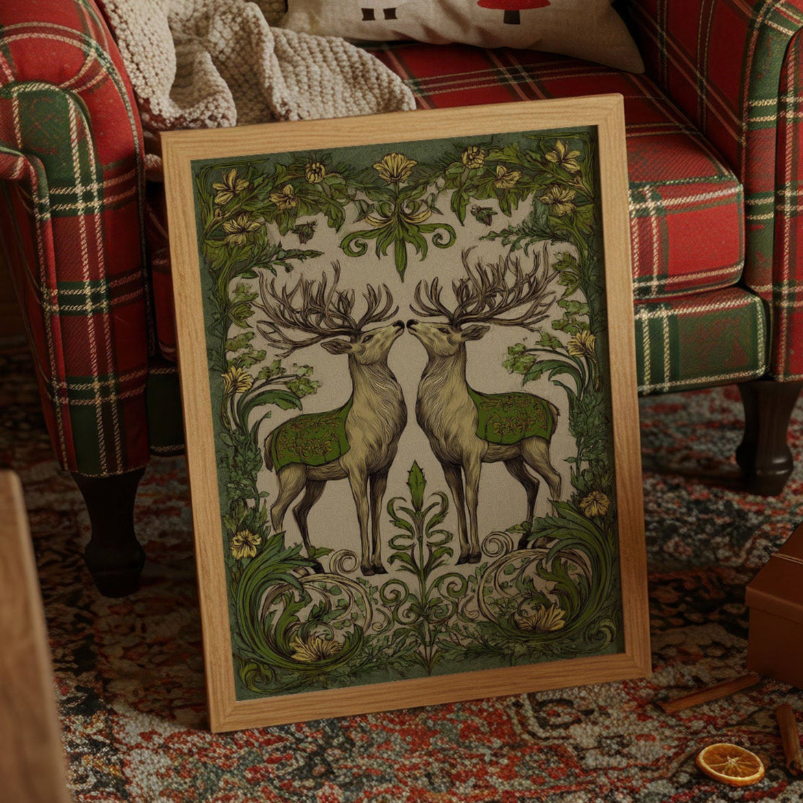 Winter Stags Dance Among Vines