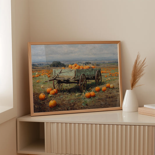 Harvest Wagon Rests In October Light