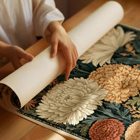 Chrysanthemum and Marigold Botanical Plate