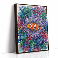 Anemone's Embrace: Watercolor Clownfish Portrait