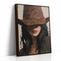 Leather Hat Hides Autumn Secrets